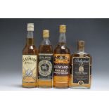 FOUR BOTTLES OF WHISKY CONSISTING OF 1 BOTTLE OF THE CLAYMORE, 1 bottle of Highland Prince (37.2%
