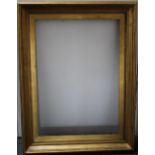 A 19TH CENTURY PLAIN GOLD MORLAND FRAME, with shot size edge and outer rim, with integral slip,