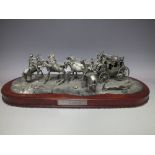 A WESTERN HERITAGE MUSEUM SCULPTURE 'HOLDUP!', limited edition issued by Franklin Mint, pewter