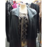 TWO VINTAGE FRANK USHER EVENING JACKETS, together with a selection of ladies knitwear and tops etc.,