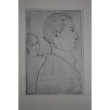 ARSHILE GORKY (1904-1948). Study of a man and woman, named verso 'Arshile Gorky ex. Obelisk