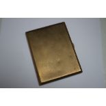 A HALLMARKED 9 CARAT GOLD CIGARETTE CASE, approx weight 148g, H 11.5 cm