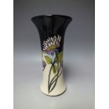 A MOORCROFT TREFOIL PATTERN VASE, printed and painted marks to base, H 20.5 cm