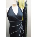 NINE ITEMS OF J. RIBHOFF LADIES CLOTHING, comprising full length evening dresses, suits and