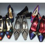 SIX PAIRS OF VINTAGE 1980S STYLE SHOES, to include examples by J. Renee and Van Dal etc., sizes 5