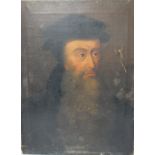 A LATE 18TH / EARLY 19TH CENTURY PORTRAIT STUDY OF A BEARDED CLERIC, unsigned, oil on canvas,