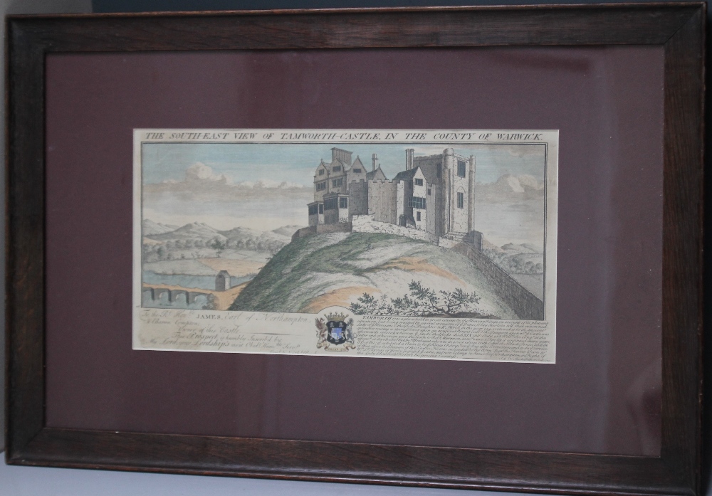 S & N BUCK 1729 'THE SOUTH EAST VIEW OF TAMWORTH CASTLE IN THE COUNTY OF WARWICK', etching and - Image 3 of 3