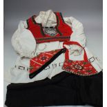 VINTAGE COSTUME - A VINTAGE NORWEGIAN NATIONAL DRESS / FOLK COSTUME, with typical bead
