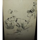 GEORGE ERNEST STUDDY (1878-1948). A comical illustration of a dog running off with a basket of