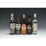 A SELECTION OF VINTAGE SPIRITS CONSISTING OF 2 BOTTLES OF LAMB'S NAVY RUM, together with 1 bottle of