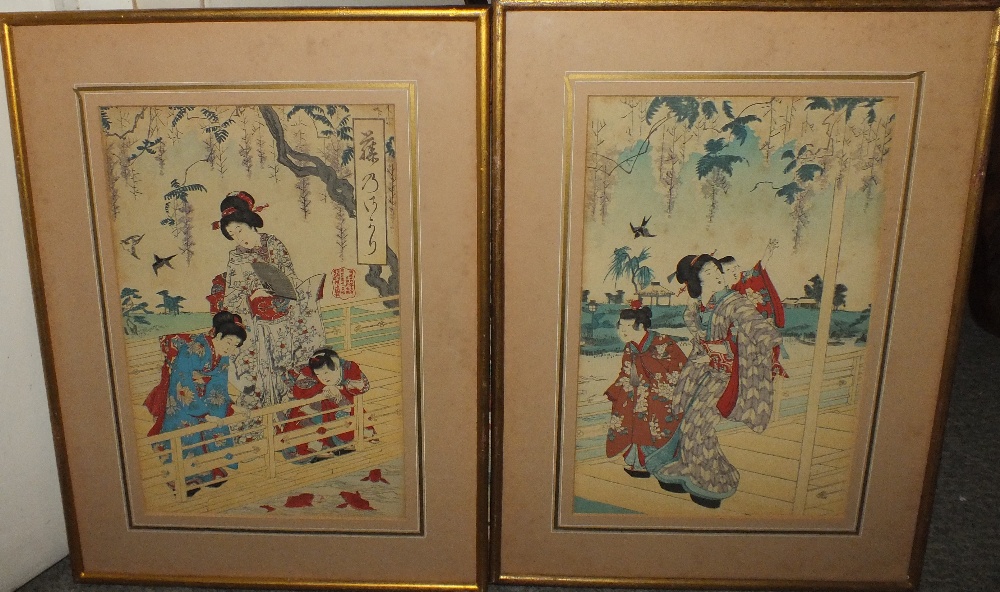 A SET OF THREE LATE 19TH / EARLY 20TH CENTURY JAPANESE SCHOOL FIGURE STUDIES, two with character - Image 2 of 2