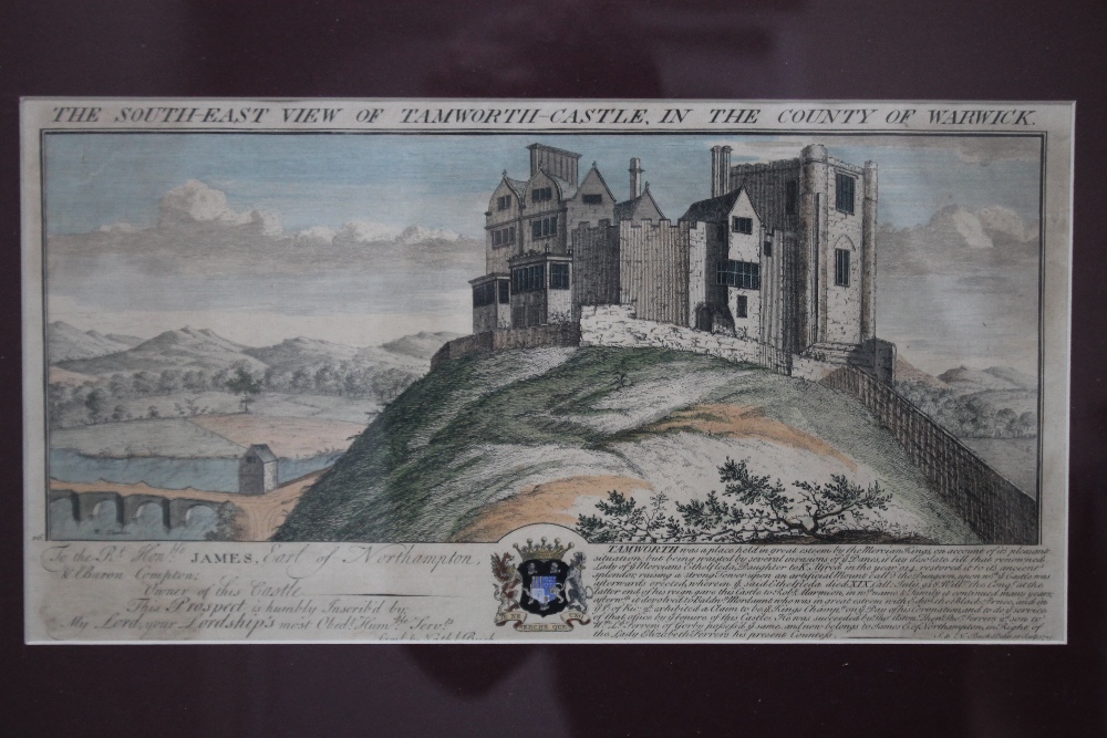 S & N BUCK 1729 'THE SOUTH EAST VIEW OF TAMWORTH CASTLE IN THE COUNTY OF WARWICK', etching and - Image 2 of 3