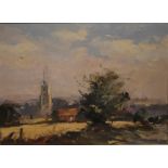 PETER GILMAN (1928-1984). 'Ashwell from bygrave road, July morning 1978', signed lower right and