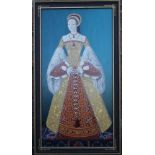 PAUL F WORKMAN (XX). A portrait study of Queen Catherine Parr, signed, dated 1996 and inscribed