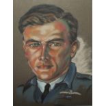ENGLISH SCHOOL (XX). Three pastel portrait studies of R.A.F Officers, one with labels verso 'Royal