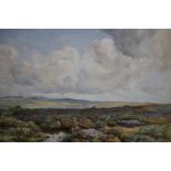 HENRY GEORGE COGLE (1875-1957). Extensive moorland landscape, signed and dated 1916 lower right,