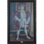 PAUL F WORKMAN (XX). A full length portrait study of Henry VIII, signed and dated 1996 verso, oil on