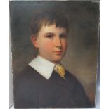 ATTRIBUTED TO JAMES SANT (1820-1916). Portrait study of a young boy, see partial label verso,