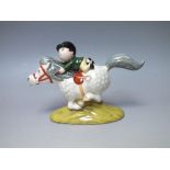 A BESWICK THELWELL 'PONY EXPRESS' FIGURE, backstamp to base, L 16.5 cm