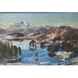 ARTHUR HENRY ANDREWS (1906-1966). Winter lakeland scene 'Ice & Snow, Tarn Hows' see labels verso,