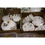 A BOX OF GLENDALE GLADSTONE CHINA TOGETHER WITH A BOX OF DUCHESS CHINA