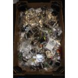 A TRAY OF COSTUME JEWELLERY