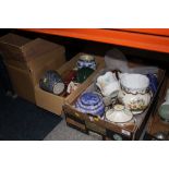 THREE BOXES OF CERAMICS AND SUNDRIES