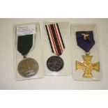 THREE NAZI STYLE MEDALS