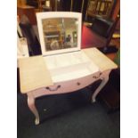 A MODERN SHABBY CHIC STYLE DRESSING TABLE, W 89 CM