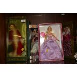 THREE BOXED BARBIE DOLLS TOGETHER WITH A ROYAL DOULTON NISBET CHRISTMAS DOLL (4)