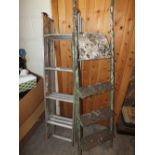 A SET OF ALUMINIUM LADDERS PLUS ANOTHER