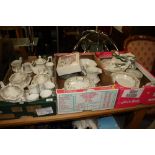 THREE TRAYS OF ETERNAL BOWL TEA AND DINNERWARE