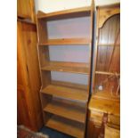 A MODERN IKEA TALL OPEN BOOKCASE H 196 W 72 CM