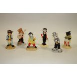 A COLLECTION OF BESWICK MUSICIAN CAT FIGURES TO INCLUDE CALYPSO KITTEN, FELINE FLAMENCO ETC. (6)