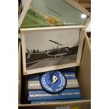 A QUANTITY OF HELICOPTER RELATED EPHEMERA TO INCLUDE POOLEYS FLIGHT GUIDES, PHOTOGRAPHS ETC