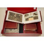 A BOX OF ANTIQUE AND VINTAGE POST CARDS, CIGARETTE CARDS ETC