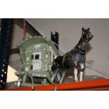 A HAND MAD HORSE AND CART FIGURE