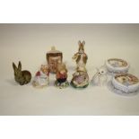 A COLLECTION OF CERAMIC FIGURES ETC. TO INCLUDE ROYAL DOULTON, ROYAL ALBERT, BESWICK ETC. TOGETHER