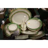 A TRAY OF MYOTT AND CO ROYALTY DINNERWARE