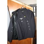 TWO BLACK GERMAN MILITARY OFFICERS JACKETS