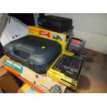 A SELECTION OF CASED AND BOXED POWERTOOLS ETC