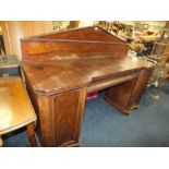 A LARGE 19TH CENTURY TWIN PEDESTAL SERVING SIDEBOARD H 140 W 198 D 67 CM