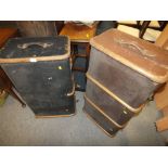 TWO VINTAGE BANDED PACKING CASES
