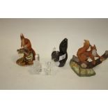A COLLECTION OF CERAMIC AND GLASS SQUIRREL FIGURES TO INCLUDE SWAROVSKI, WEDGWOOD, BORDER FINE