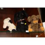 THREE VINTAGE ANIMAL SOFT TOYS