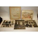 A SELECTION OF KING GEORGE V AND HMS CALLIOPE PHOTOGRAPHS ETC