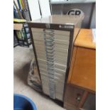 A MULTI DRAWER METAL FILING CABINET H 64 CM