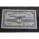 GUERNSEY, AN ALBUM OF BANKNOTES, 10/- - £50, mainly 1945 - QE II, includes 10/- 1st August 1945, £