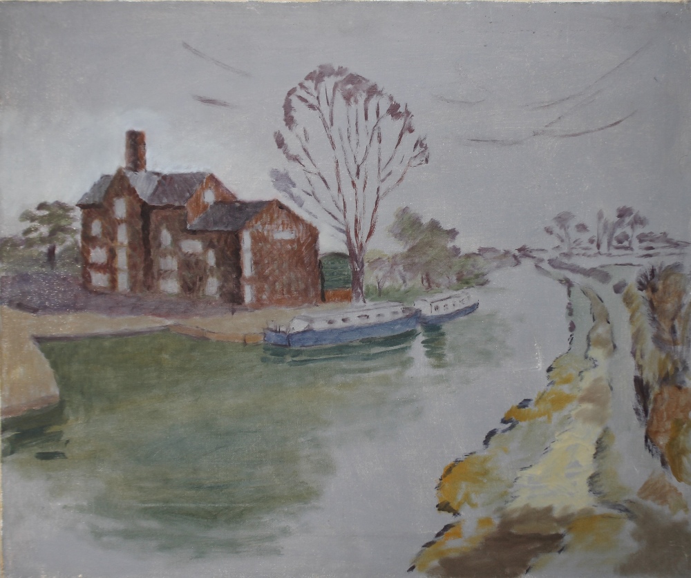 A. ROWLANDS (1904-2000). A folder of oil paintings, watercolours and prints, various subjects, - Image 2 of 10