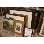 A QUANTITY OF ASSORTED PICTURES AND PRINTS, SORRENTO STYLE PLAQUES ETC